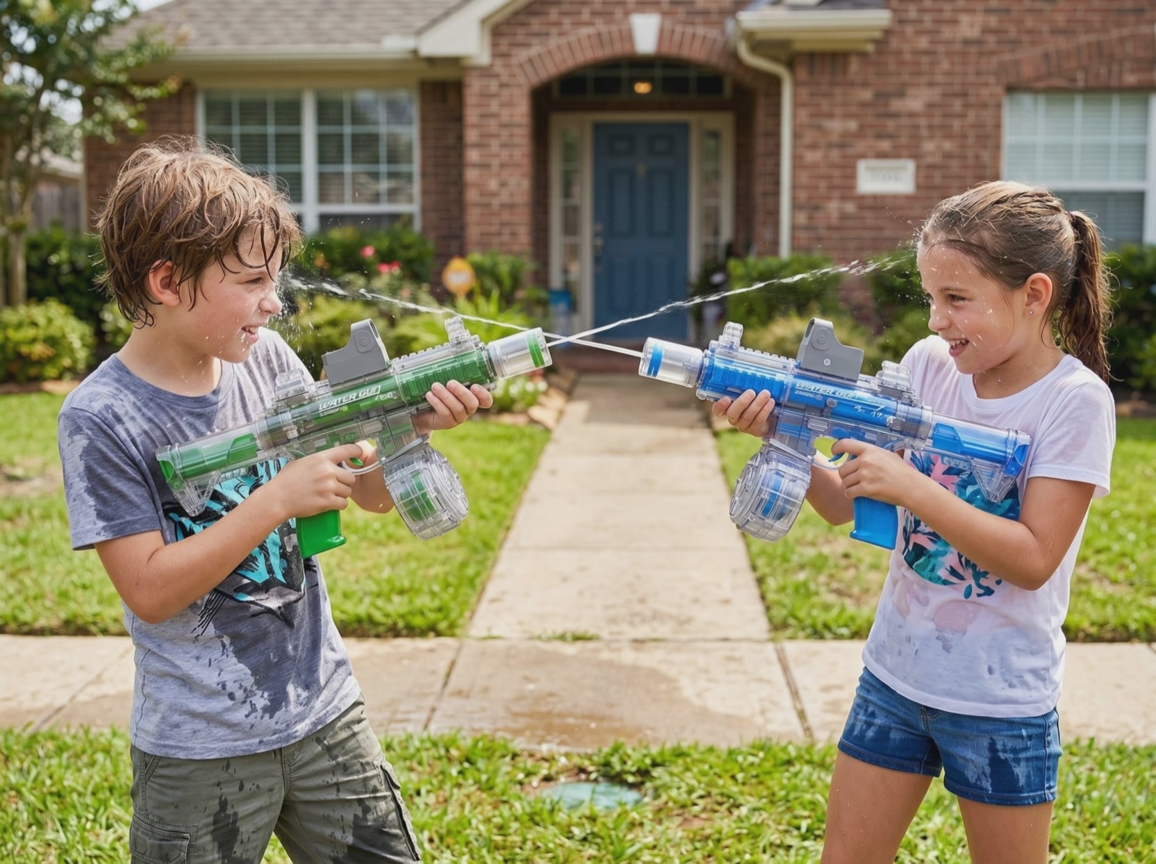 Automatic Electric Water Gun (with a light beam)